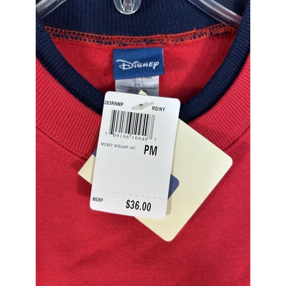 Vintage Disney Mickey Mouse Sweatshirt Women’s PM Red Scarf Embroidered - Picture 10 of 11